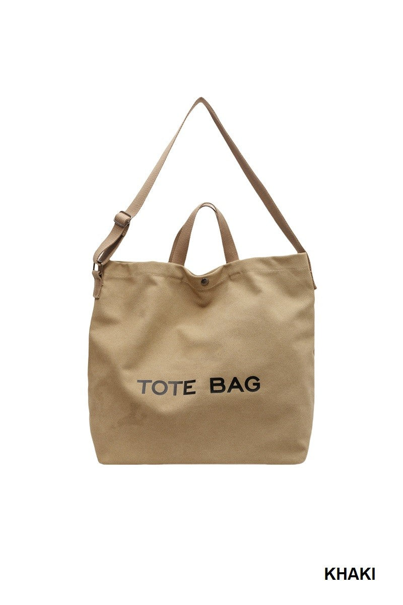 MINIMALIST LARGE-CAPACITY CANVAS SHOULDER TOTE BAG