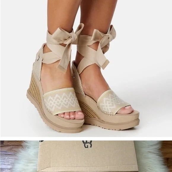 UGG Beige Espadrille Wedges